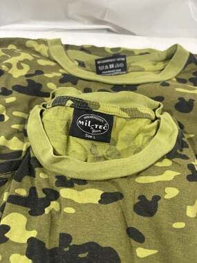 Lot of 2 Mil-Tec & Outdoor Products Camo T-Shirts Size L – Military Tactical Arm